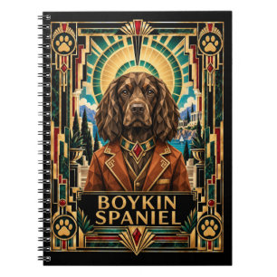 Boykin Spaniel, Art Deco Dog Notebook
