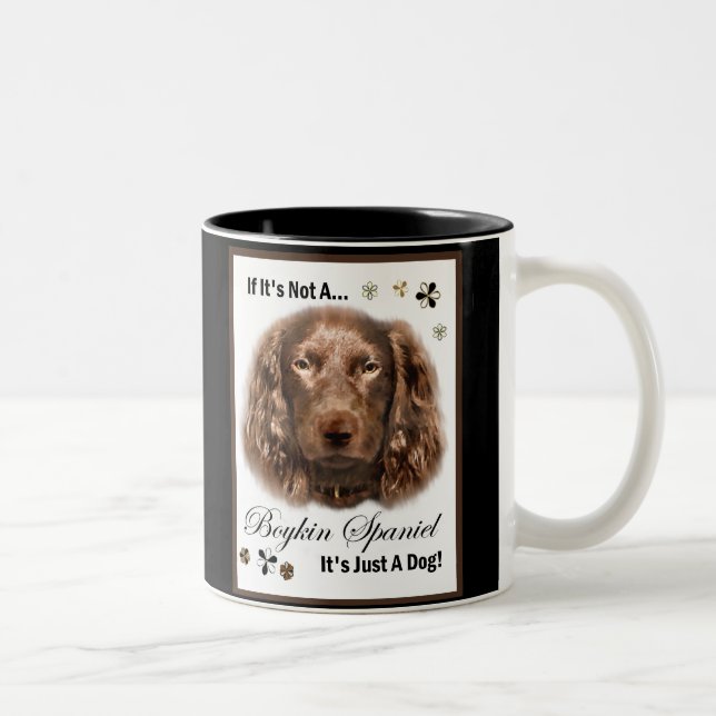 Boykin Spaniel Art Gifts Two-Tone Coffee Mug (Right)