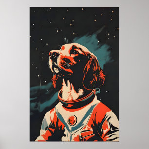 Boykin Spaniel Astronaut Poster, Boykin Spaniel Poster