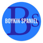 Boykin Spaniel Breed Monogram Classic Round Sticker