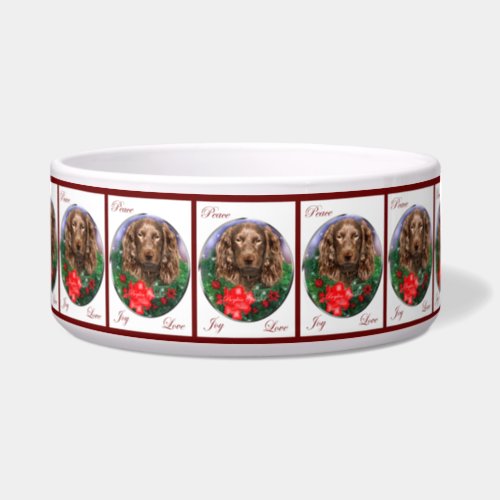 Boykin Spaniel Christmas Dog Bowl
