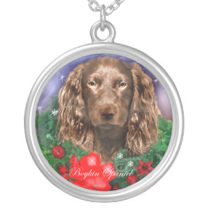 Boykin Spaniel Christmas Gifts Silver Plated Necklace