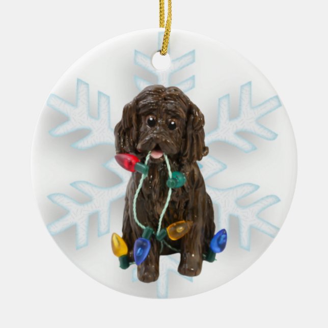 Boykin Spaniel Christmas ornament (Front)