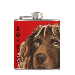 Boykin Spaniel Color Block Hip Flask