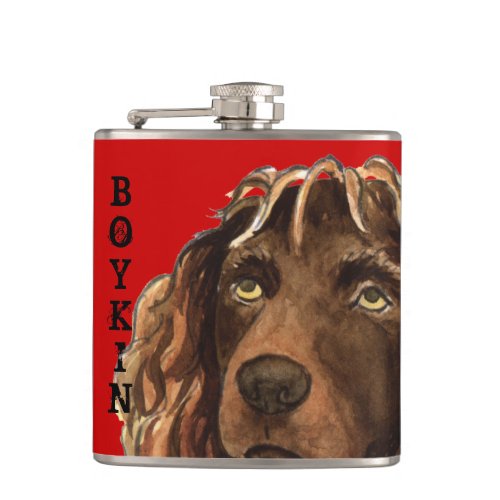 Boykin Spaniel Color Block Hip Flask