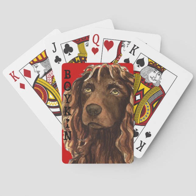 Boykin Spaniel Color Block Playing Cards (Back)