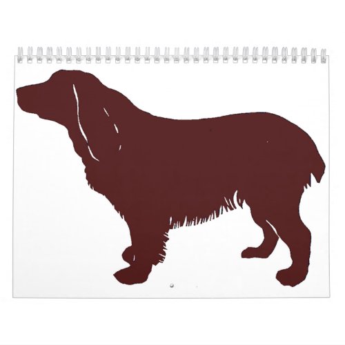 Boykin Spaniel color silhouette Calendar