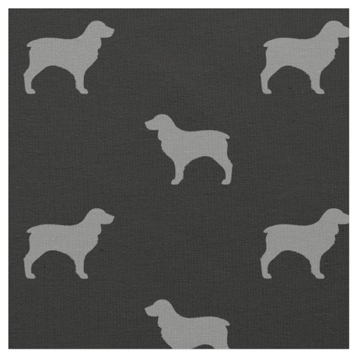 Boykin Spaniel Dog Breed Silhouettes Patterned Fabric