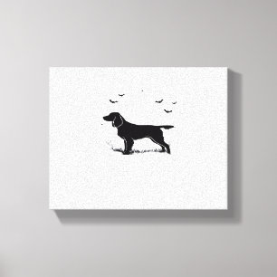 Boykin Spaniel Dog – Halloween Moon Silhouette Cla Canvas Print