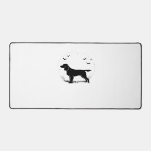 Boykin Spaniel Dog – Halloween Moon Silhouette Cla Desk Mat