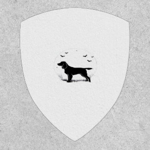 Boykin Spaniel Dog � Halloween Moon Silhouette Cla Patch