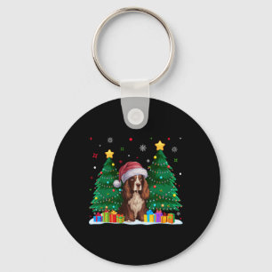 Boykin Spaniel Dog Lovers Santa Hat Ugly Christmas Keychain