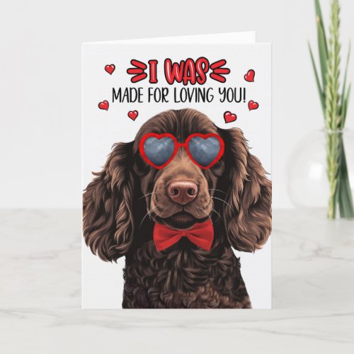 Boykin Spaniel Dog Made for Loving You Valentine Holiday Card