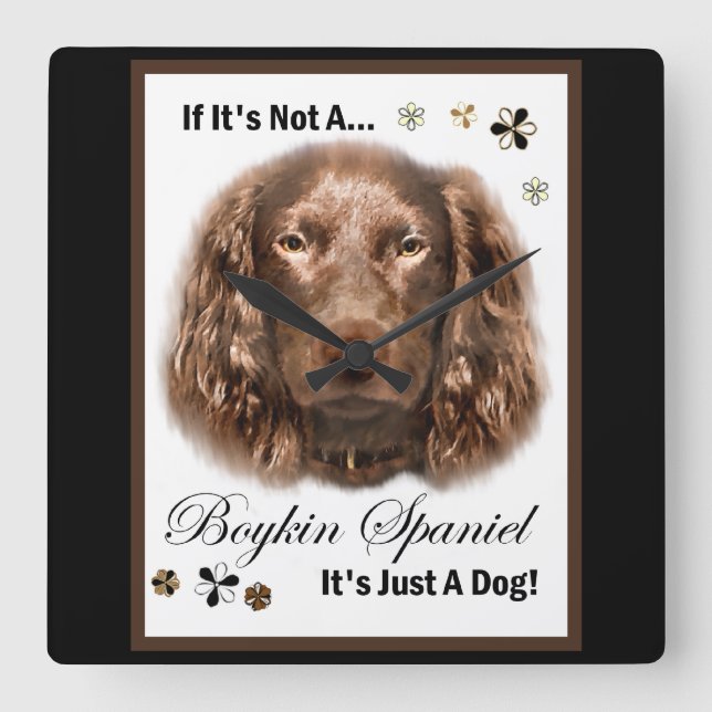 Boykin Spaniel Gifts Square Wall Clock (Front)
