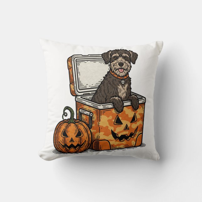 Boykin Spaniel Halloween Throw Pillow (Front)