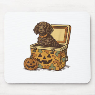 Boykin Spaniel In Camo Cooler Pumpkin Hunting Dog Mouse Pad