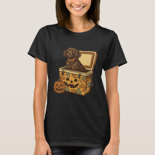 Boykin Spaniel In Camo Cooler Pumpkin Hunting Dog T-Shirt