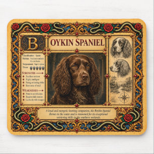 Boykin Spaniel, Medieval Bestiary Art Mouse Pad