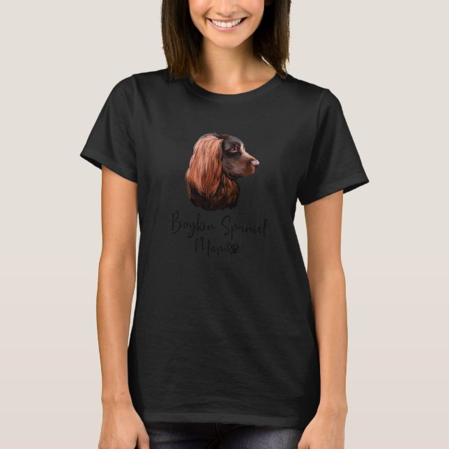 Boykin Spaniel Mom Cute Puppy Dog Owner Boykin Spa T-Shirt (Front)