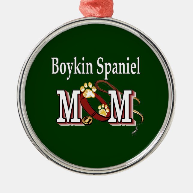 Boykin Spaniel Mom Metal Ornament (Front)