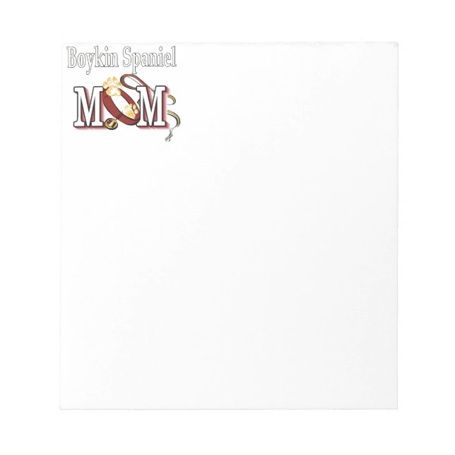 Boykin Spaniel Mom Notepad (Front)