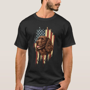 Boykin Spaniel Owner US Flag Boykin Spaniel Lover T-Shirt