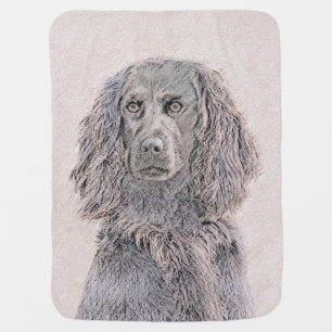 Boykin Spaniel Painting - Cute Original Dog Art Baby Blanket