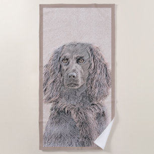 Boykin Spaniel Painting - Cute Original Dog Art Beach Towel