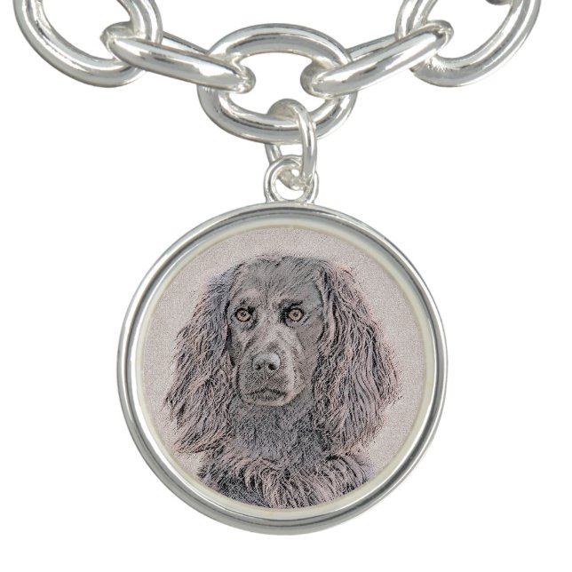 Boykin Spaniel Painting - Cute Original Dog Art Bracelet (Design)