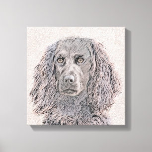 Boykin Spaniel Painting - Cute Original Dog Art Canvas Print