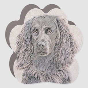 Boykin Spaniel Painting - Cute Original Dog Art Car Magnet