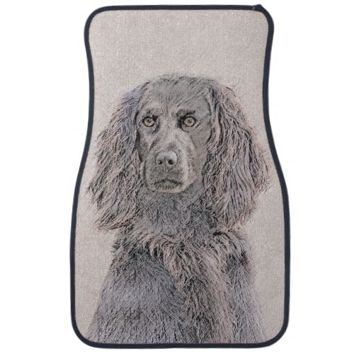 Boykin Spaniel Painting _ Cute Original Dog Art Car Mat