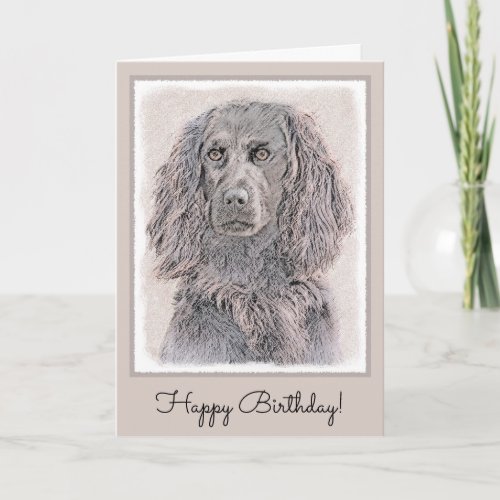 Boykin Spaniel Painting _ Cute Original Dog Art Card