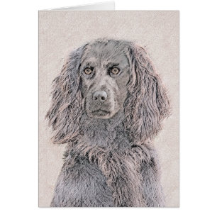 Boykin Spaniel Painting - Cute Original Dog Art Cards
