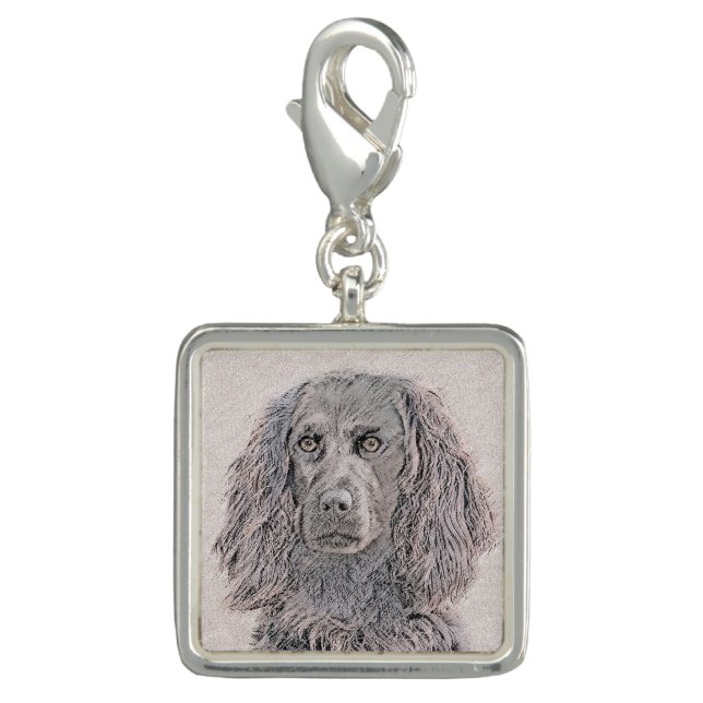Boykin Spaniel Painting - Cute Original Dog Art Charm (Front)