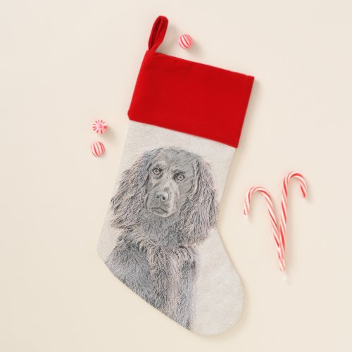 Boykin Spaniel Painting _ Cute Original Dog Art Christmas Stocking