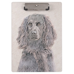 Boykin Spaniel Painting - Cute Original Dog Art Clipboard