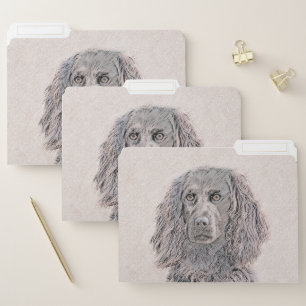 Boykin Spaniel Painting - Cute Original Dog Art File Folder