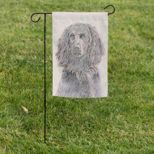 Boykin Spaniel Painting - Cute Original Dog Art Garden Flag