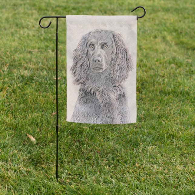 Boykin Spaniel Painting - Cute Original Dog Art Garden Flag (In SItu)