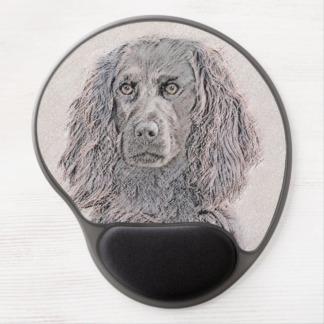 Boykin Spaniel Painting - Cute Original Dog Art Gel Mouse Pad (Front)