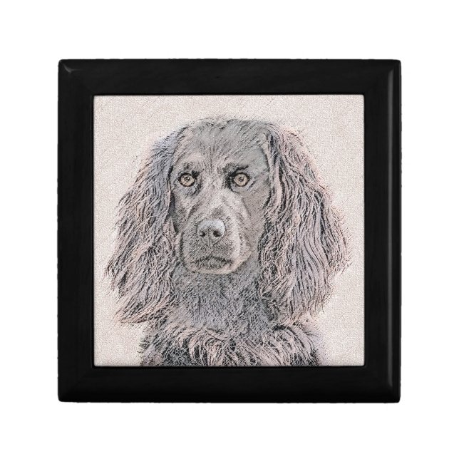 Boykin Spaniel Painting - Cute Original Dog Art Gift Box (Front)