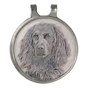 Boykin Spaniel Painting - Cute Original Dog Art Golf Hat Clip