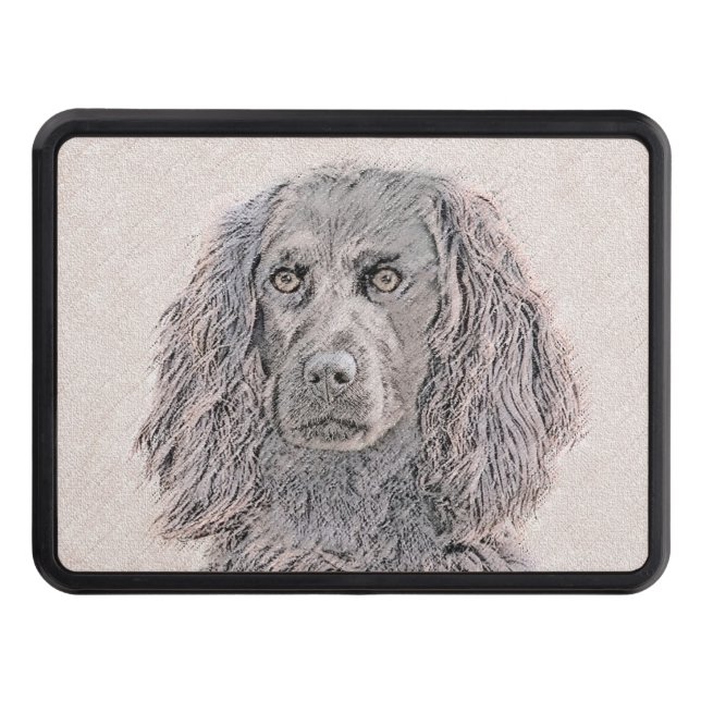 Boykin Spaniel Painting - Cute Original Dog Art Hitch Cover (Front)