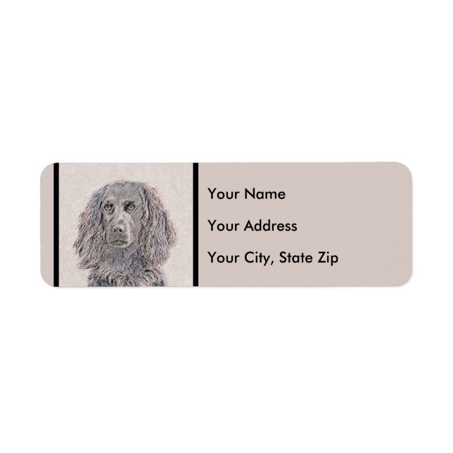 Boykin Spaniel Painting - Cute Original Dog Art Label (Front)