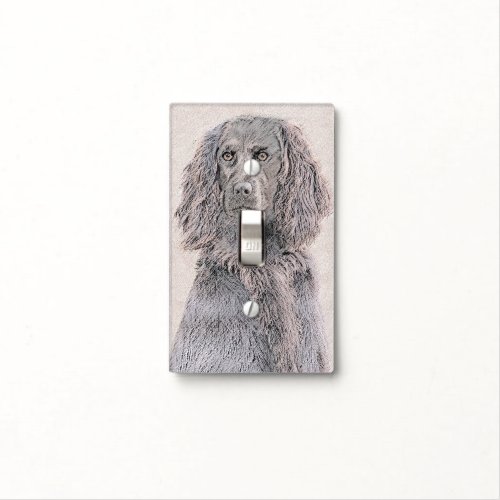 Boykin Spaniel Painting _ Cute Original Dog Art Light Switch Cover