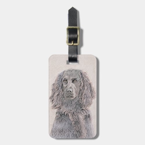 Boykin Spaniel Painting _ Cute Original Dog Art Luggage Tag