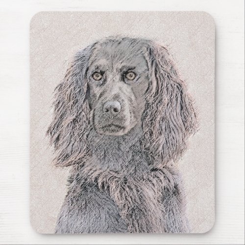 Boykin Spaniel Painting _ Cute Original Dog Art Mouse Pad