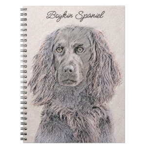 Boykin Spaniel Painting - Cute Original Dog Art Notebook