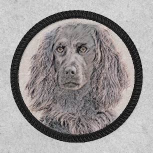 Boykin Spaniel Painting - Cute Original Dog Art Patch